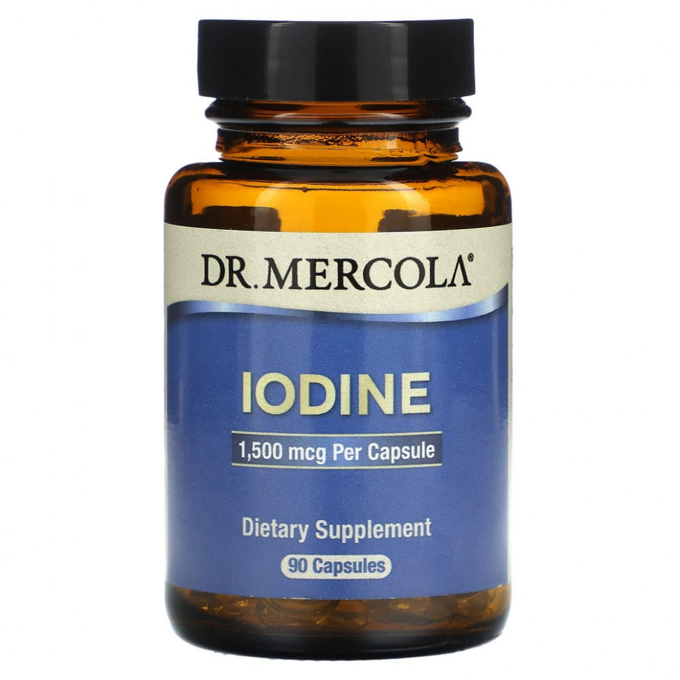   (Iherb) Dr. Mercola, Iodine, 1,500 mcg, 90 Capsules    -     , -, 