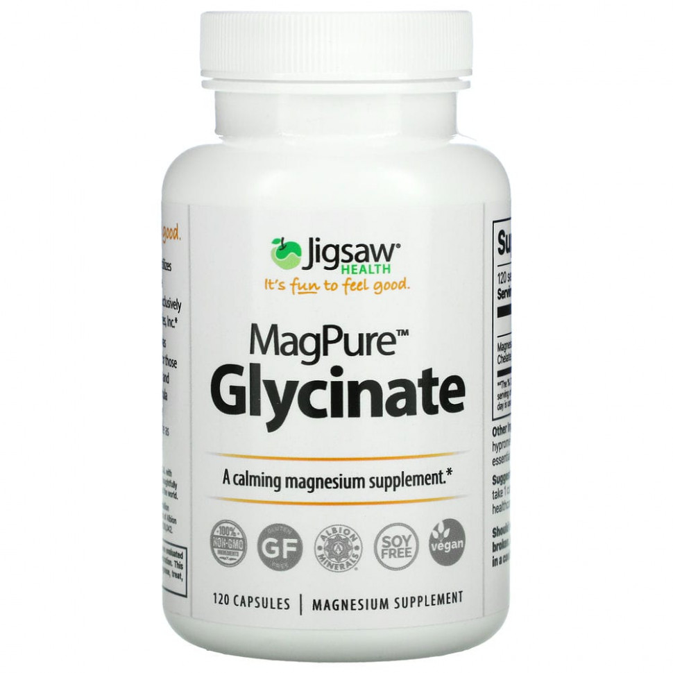   (Iherb) Jigsaw Health, MagPure Glycinate, 120     -     , -, 