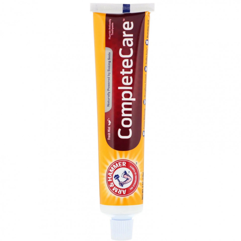   (Iherb) Arm & Hammer, Complete Care, Baking Soda & Peroxide Toothpaste, Plus Whitening with Stain Defense, 6.0 oz (170 g)    -     , -, 