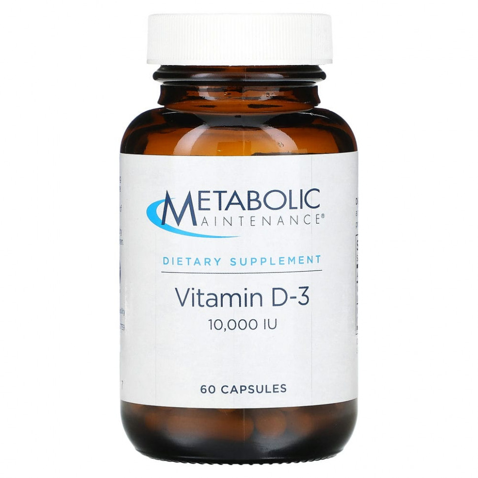   (Iherb) Metabolic Maintenance, Vitamin D-3, 10,000 IU, 60 Capsules    -     , -, 
