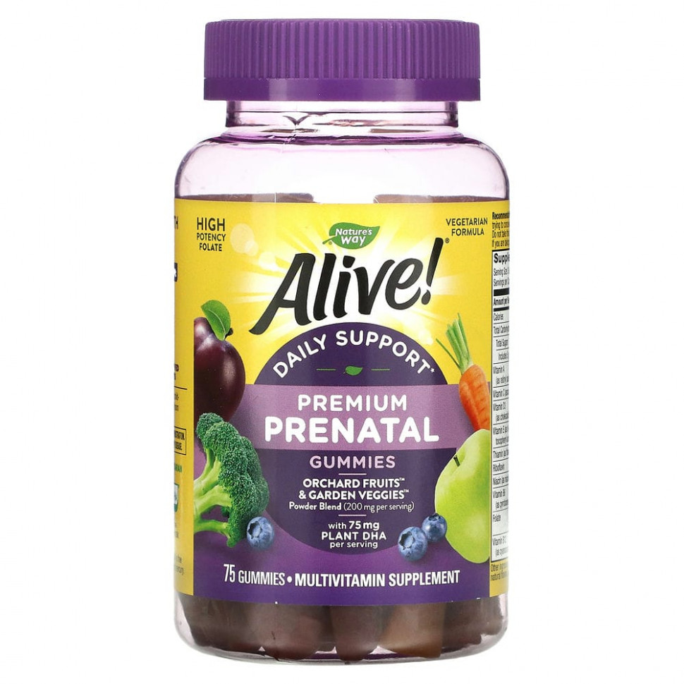   (Iherb) Nature's Way, Alive! Daily Support Premium Prenatal,   ,   , 75      -     , -, 