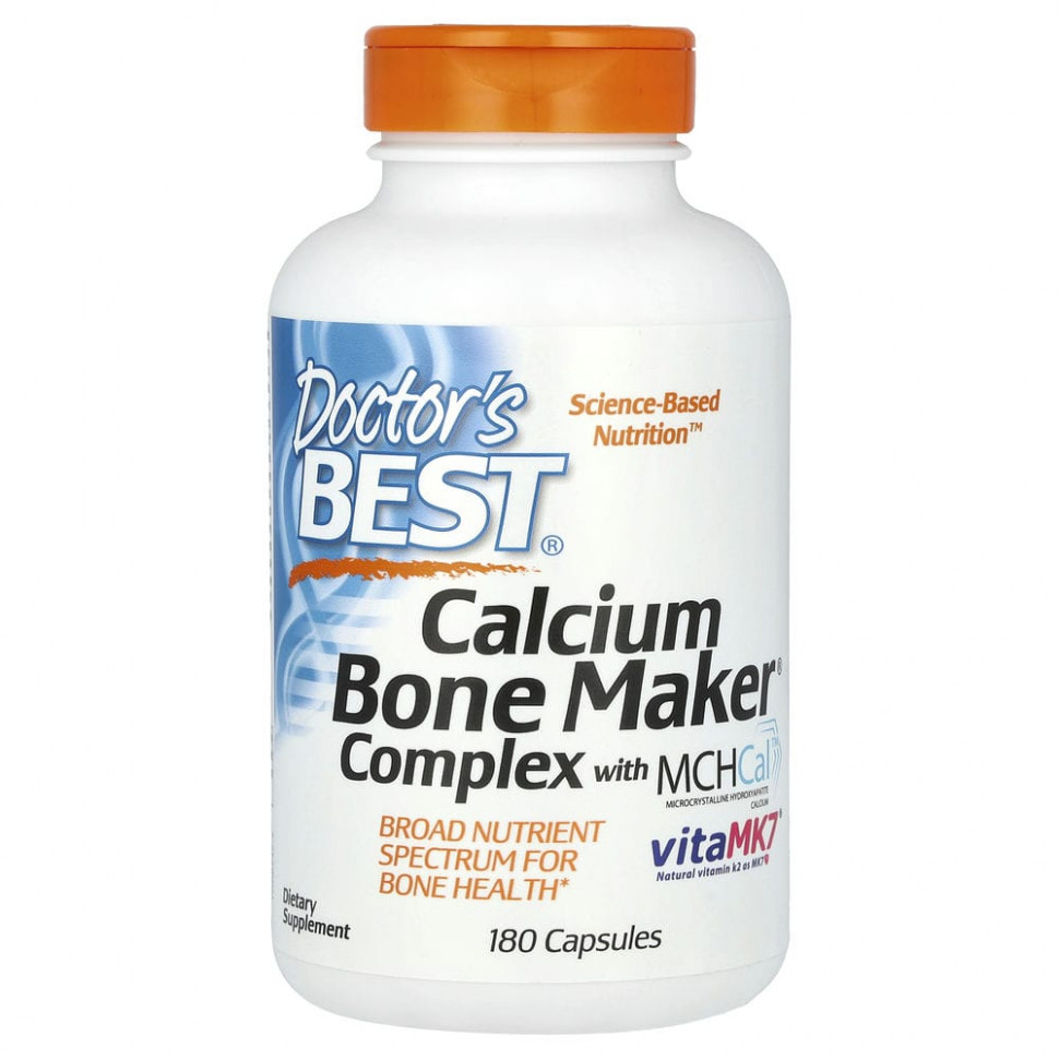   (Iherb) Doctor's Best, Calcium Bone Maker,   MCHCal  VitaMK7, 180     -     , -, 