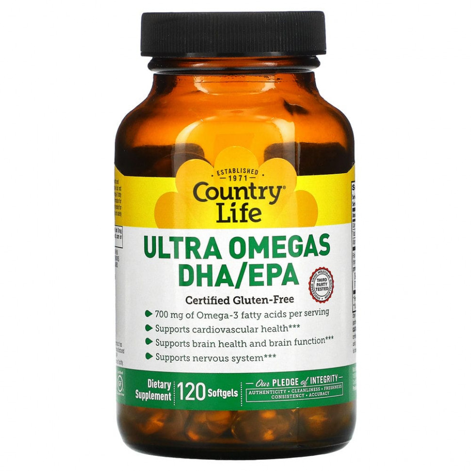   (Iherb) Country Life, Ultra Omegas /, 120     -     , -, 