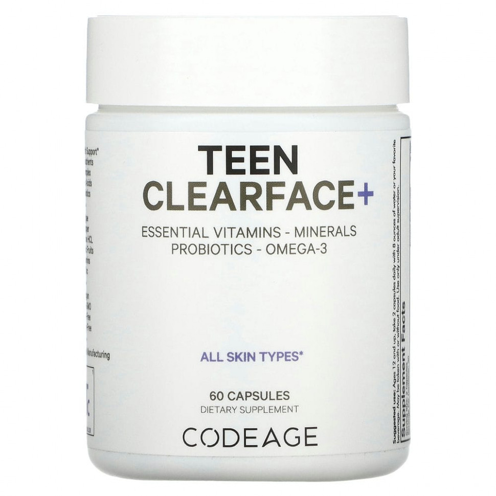   (Iherb) Codeage, Teen Clearface Vitamins,    , 60     -     , -, 