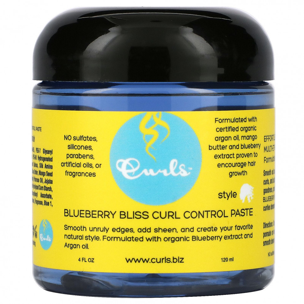   (Iherb) Curls, Curl Control Paste, Blueberry Bliss, 120  (4 . )    -     , -, 