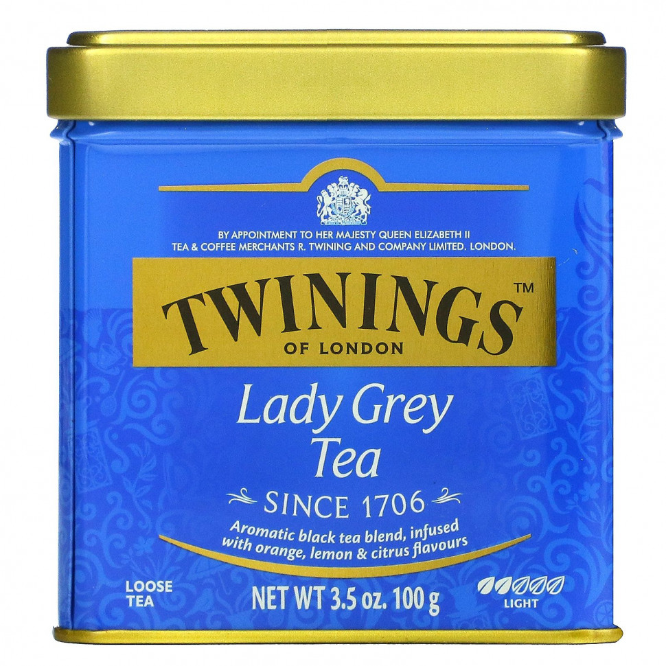   (Iherb) Twinings, Lady Grey,  , 100  (3,5 )    -     , -, 