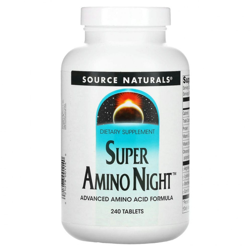   (Iherb) Source Naturals, Super Amino Night, 240     -     , -, 