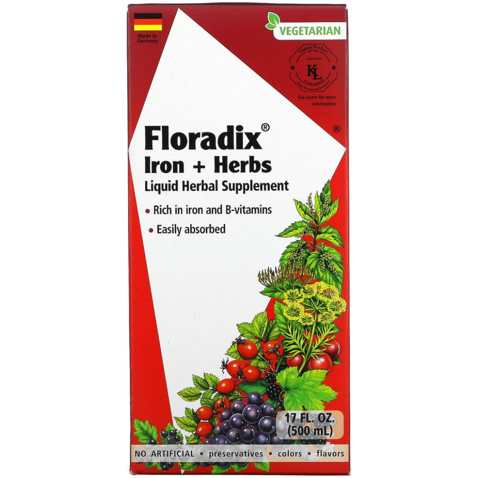   (Iherb) Gaia Herbs, Floradix,   , 500  (17 . ),   9040 