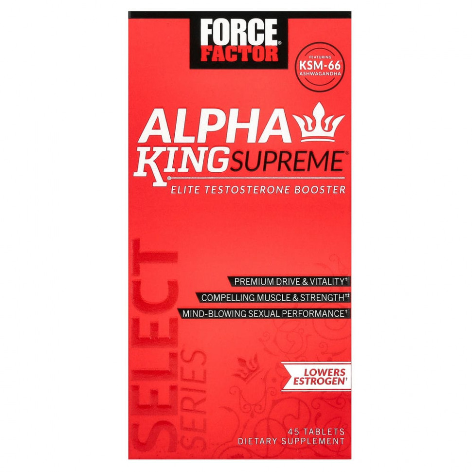   (Iherb) Force Factor, Alpha King Supreme,   , 45     -     , -, 