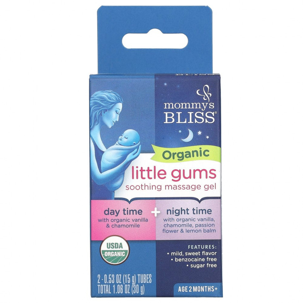   (Iherb) Mommy's Bliss, Organic Little Gums,   , / ,      2 , 2 , 15  (0,53 )     -     , -, 