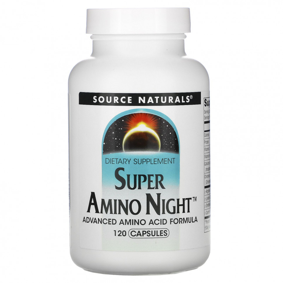   (Iherb) Source Naturals, Super Amino Night,   , , 120     -     , -, 