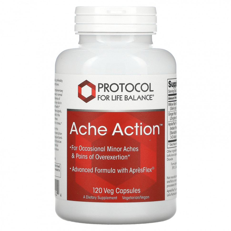   (Iherb) Protocol for Life Balance, Ache Action, 120      -     , -, 