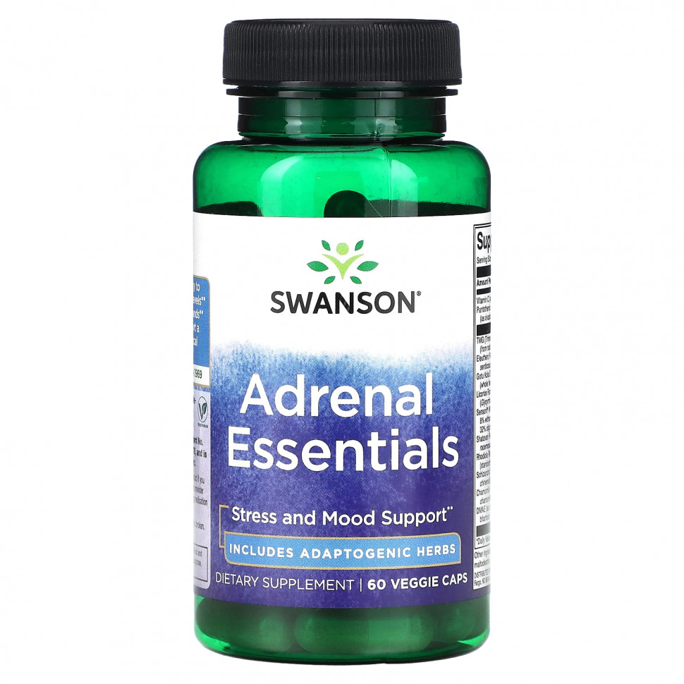   (Iherb) Swanson, Adrenal Essentials, 60      -     , -, 