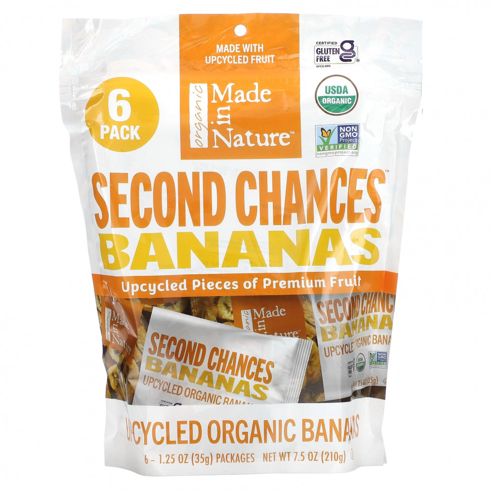   (Iherb) Made in Nature, Second Chances Bananas,   , 6   35  (1,25 )    -     , -, 