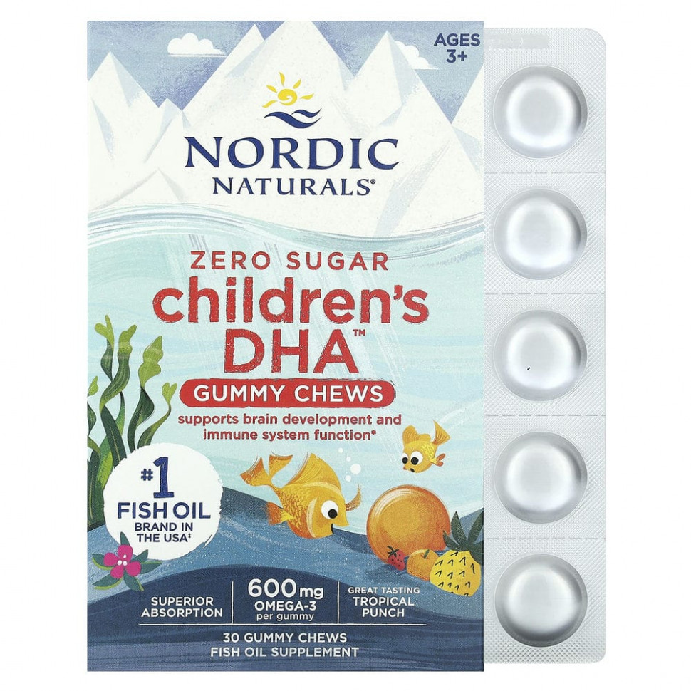   (Iherb) Nordic Naturals, Children's DHA,    ,    , 600 , 30      -     , -, 