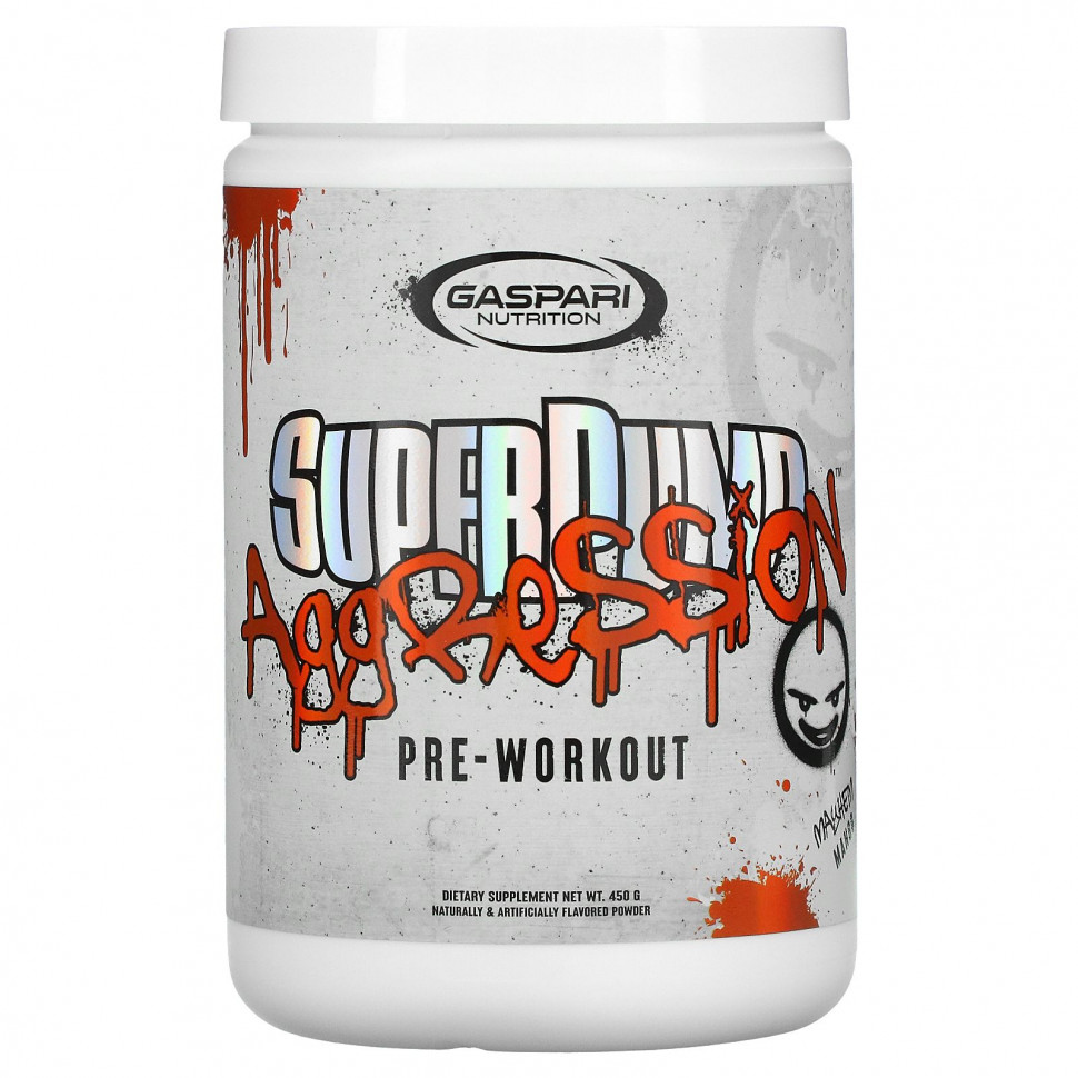   (Iherb) Gaspari Nutrition, SuperPump Aggression Pre-Workout, Mayhem Mango , 450 g    -     , -, 