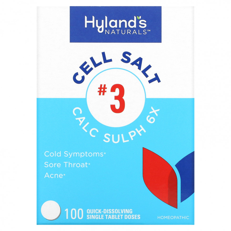   (Iherb) Hyland's, Cell Salt # 3, Calc Sulph 6X, 100      -     , -, 