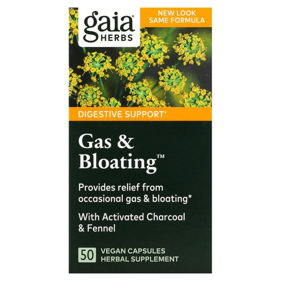   (Iherb) Gaia Herbs, Gas & Bloating, 50      -     , -, 