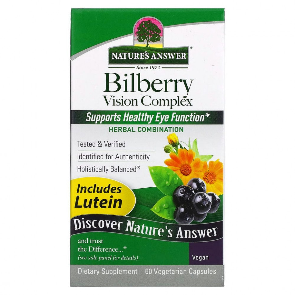  (Iherb) Nature's Answer, Bilberry Vision Complex, 60      -     , -, 