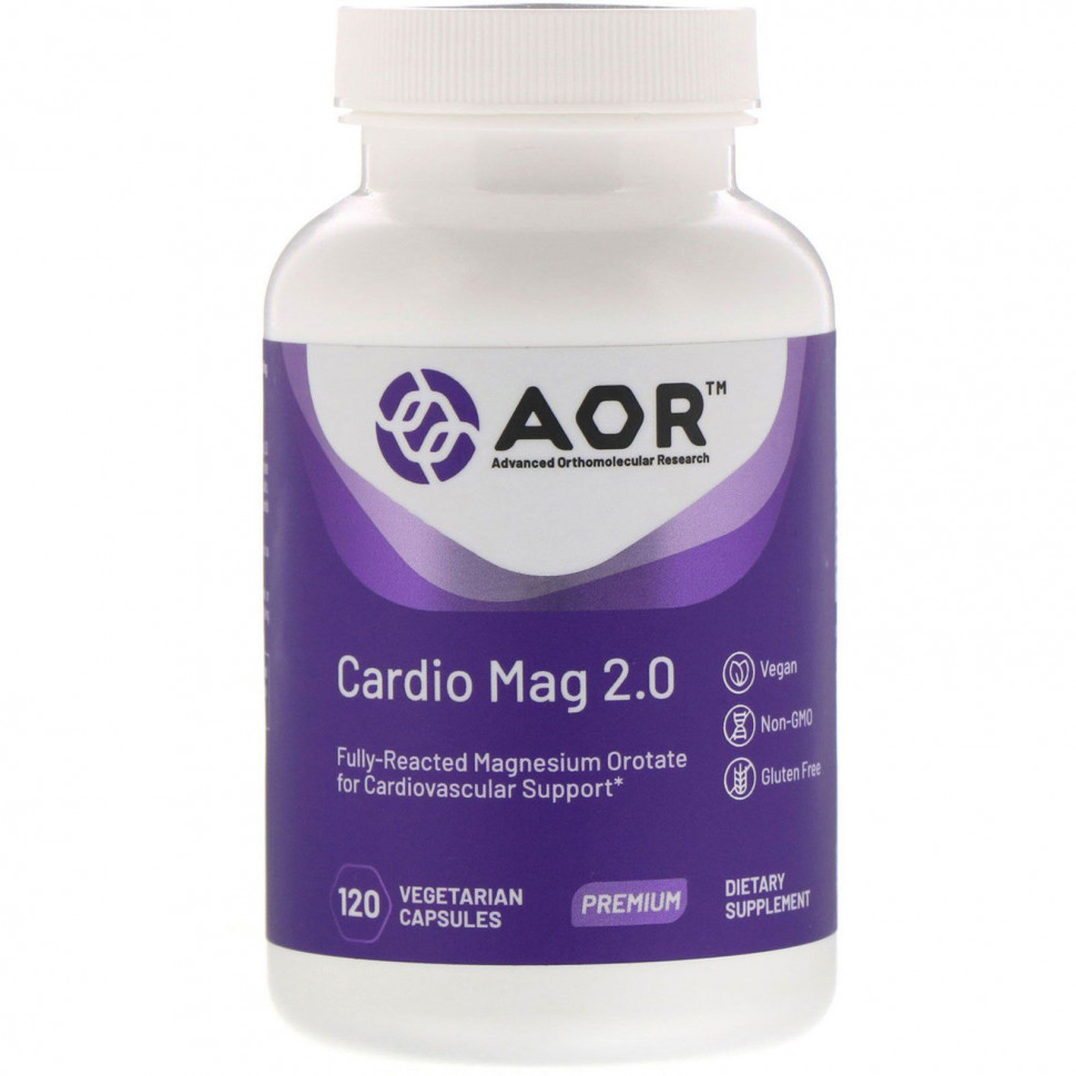   (Iherb) Advanced Orthomolecular Research AOR, Cardio Mag 2.0, 120      -     , -, 