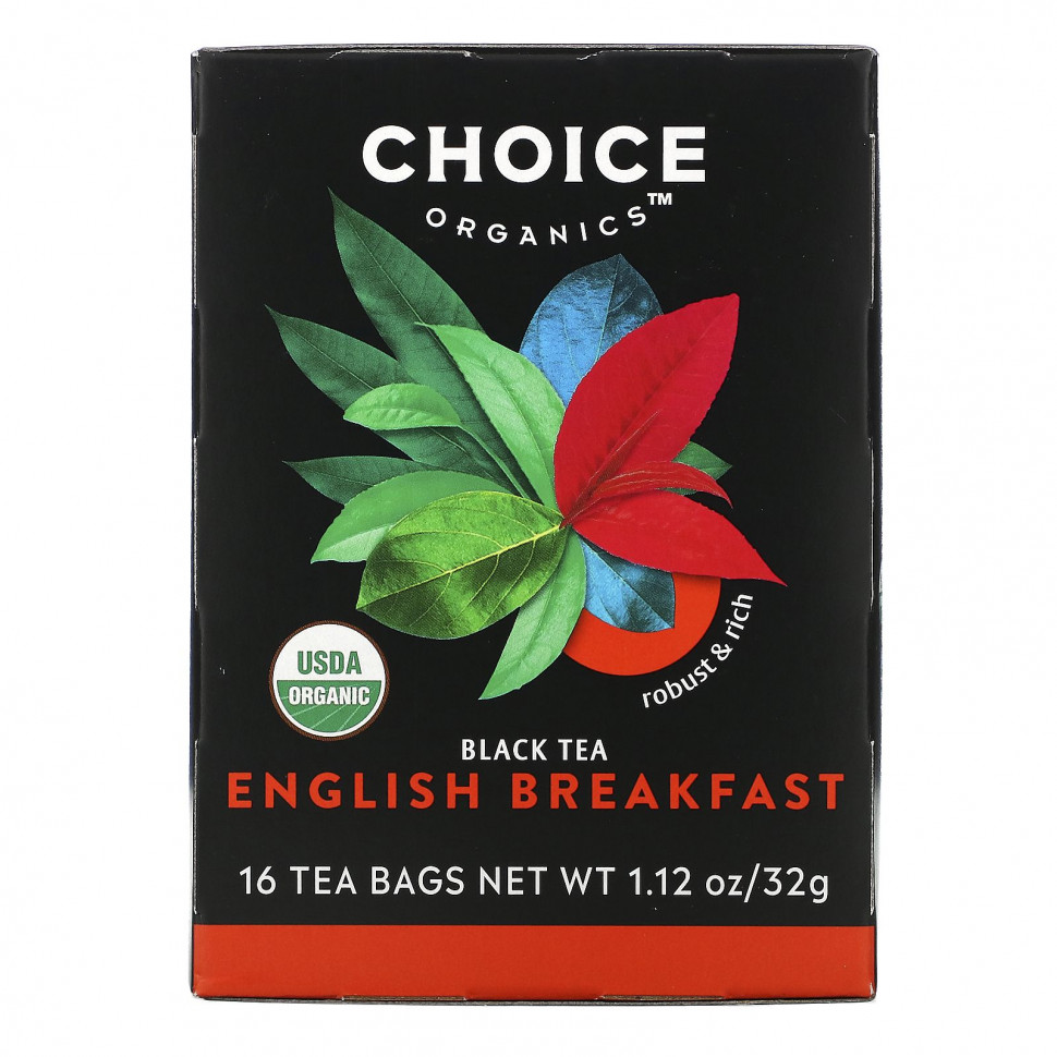   (Iherb) Choice Organic Teas, Black Tea, English Breakfast, 16  , 32  (1,12 )    -     , -, 