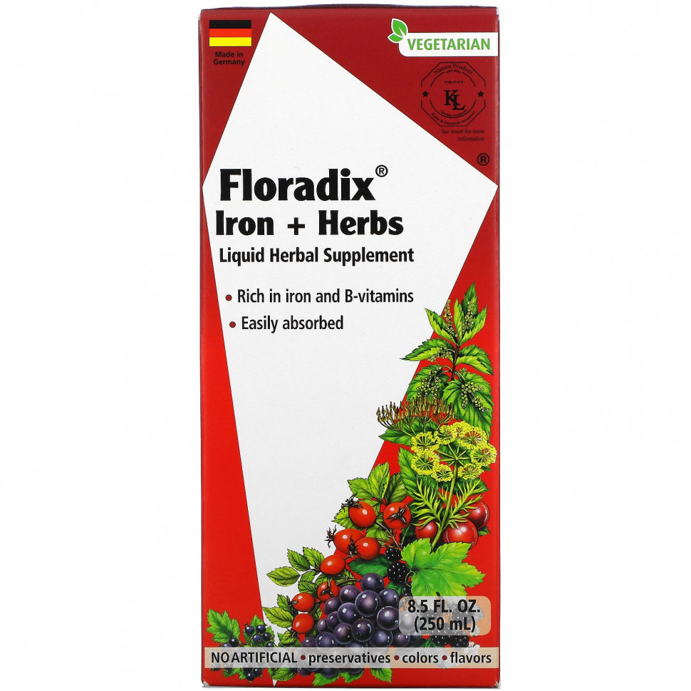   (Iherb) Gaia Herbs, Floradix,   ,   , 250  (8,5 . )    -     , -, 