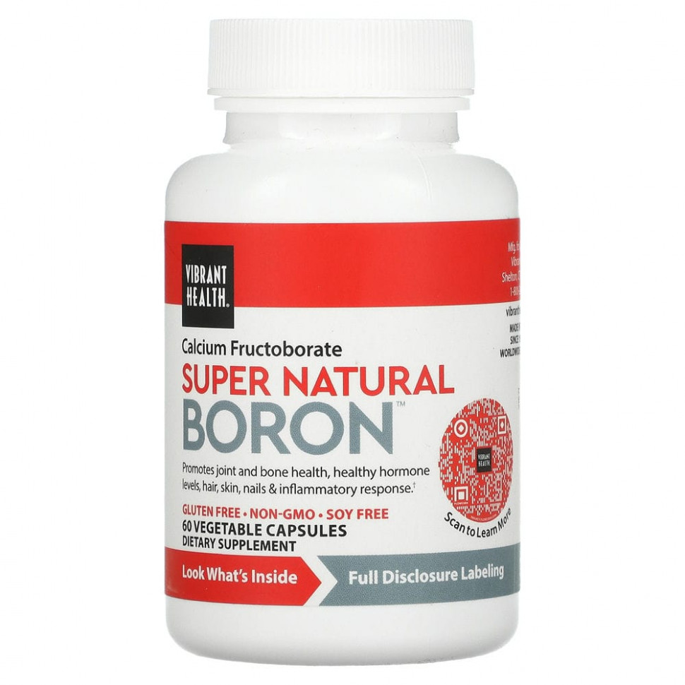   (Iherb) Vibrant Health, Super Natural Boron, 60      -     , -, 