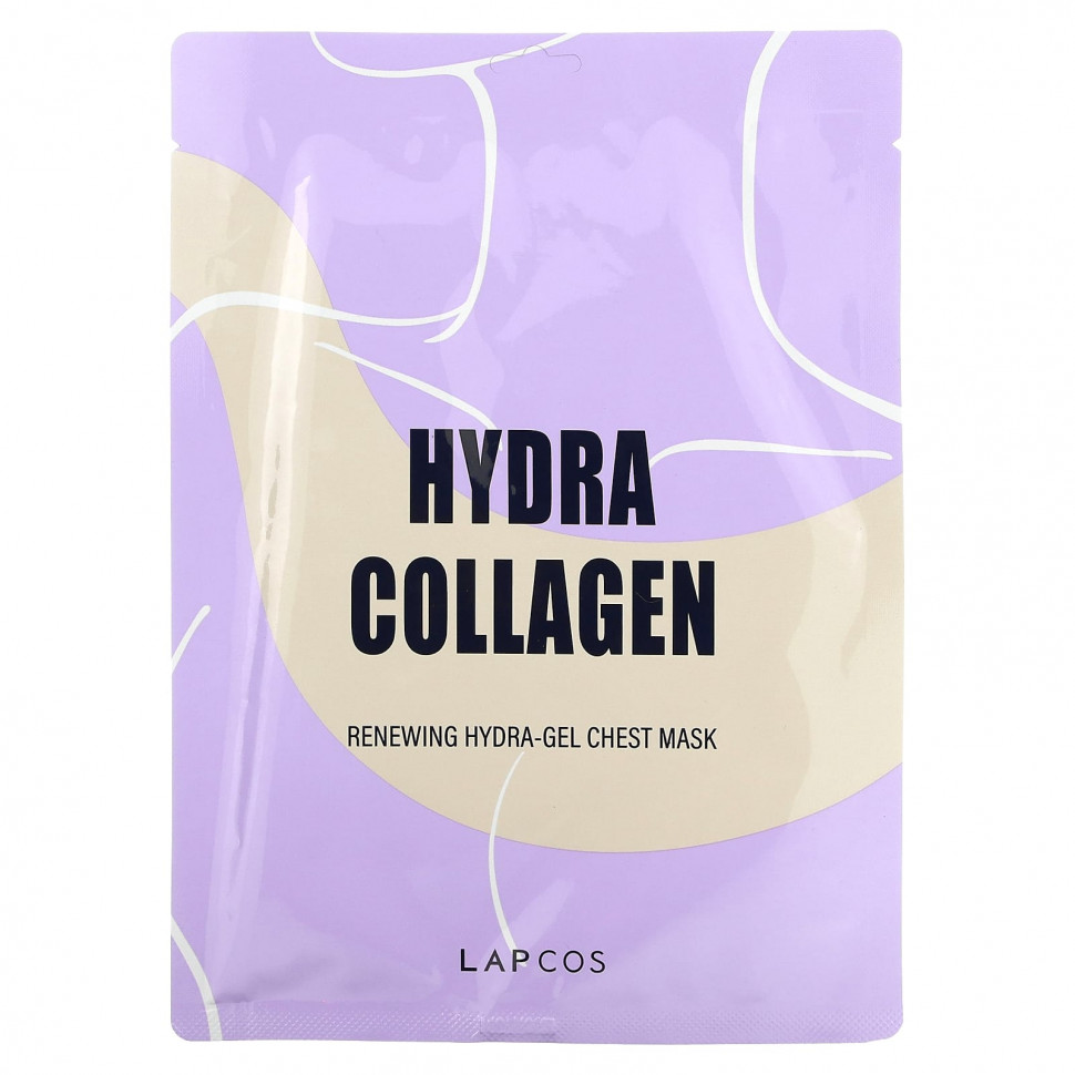   (Iherb) Lapcos, Hydra Collagen, Renewing Hydra-Gel Chest Beauty Mask, 1 Sheet, 1.14 oz (40 g)    -     , -, 