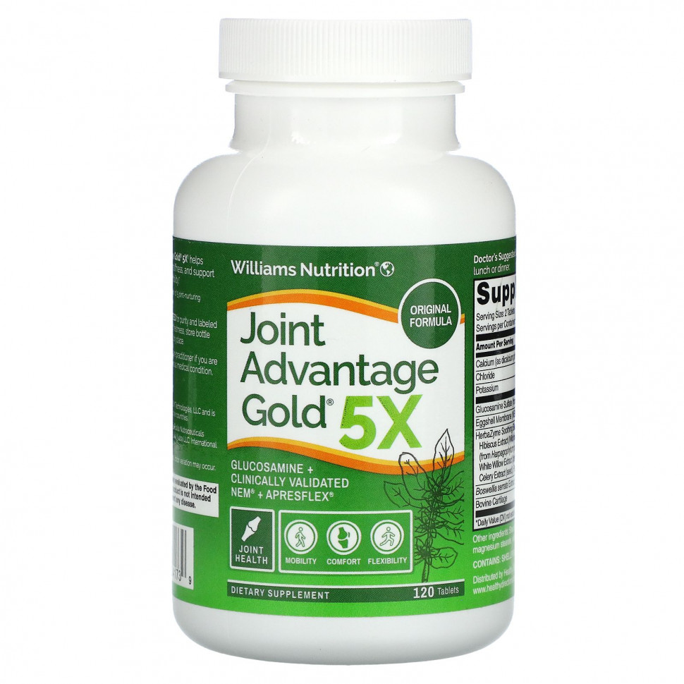   (Iherb) Williams Nutrition, Joint Advantage Gold 5X, 120     -     , -, 