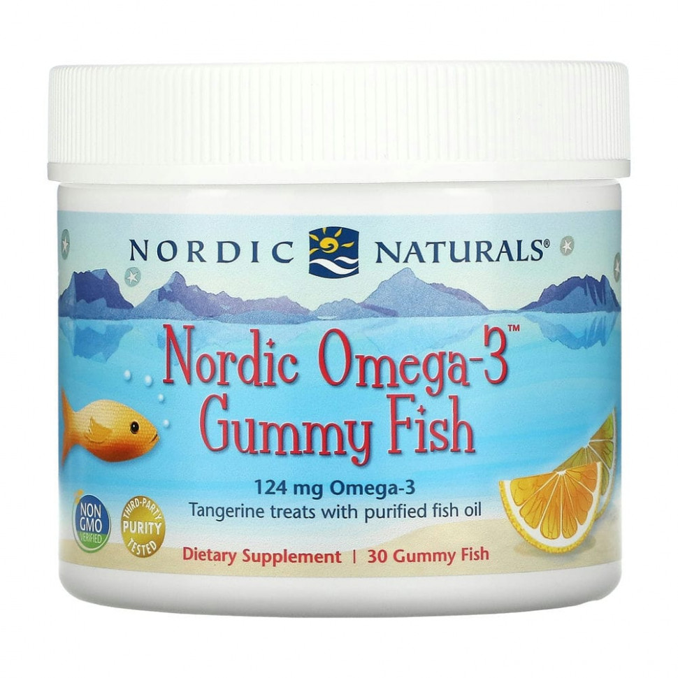   (Iherb) Nordic Naturals, Nordic Omega-3 Gummy Fish,  , 124 , 30         -     , -, 