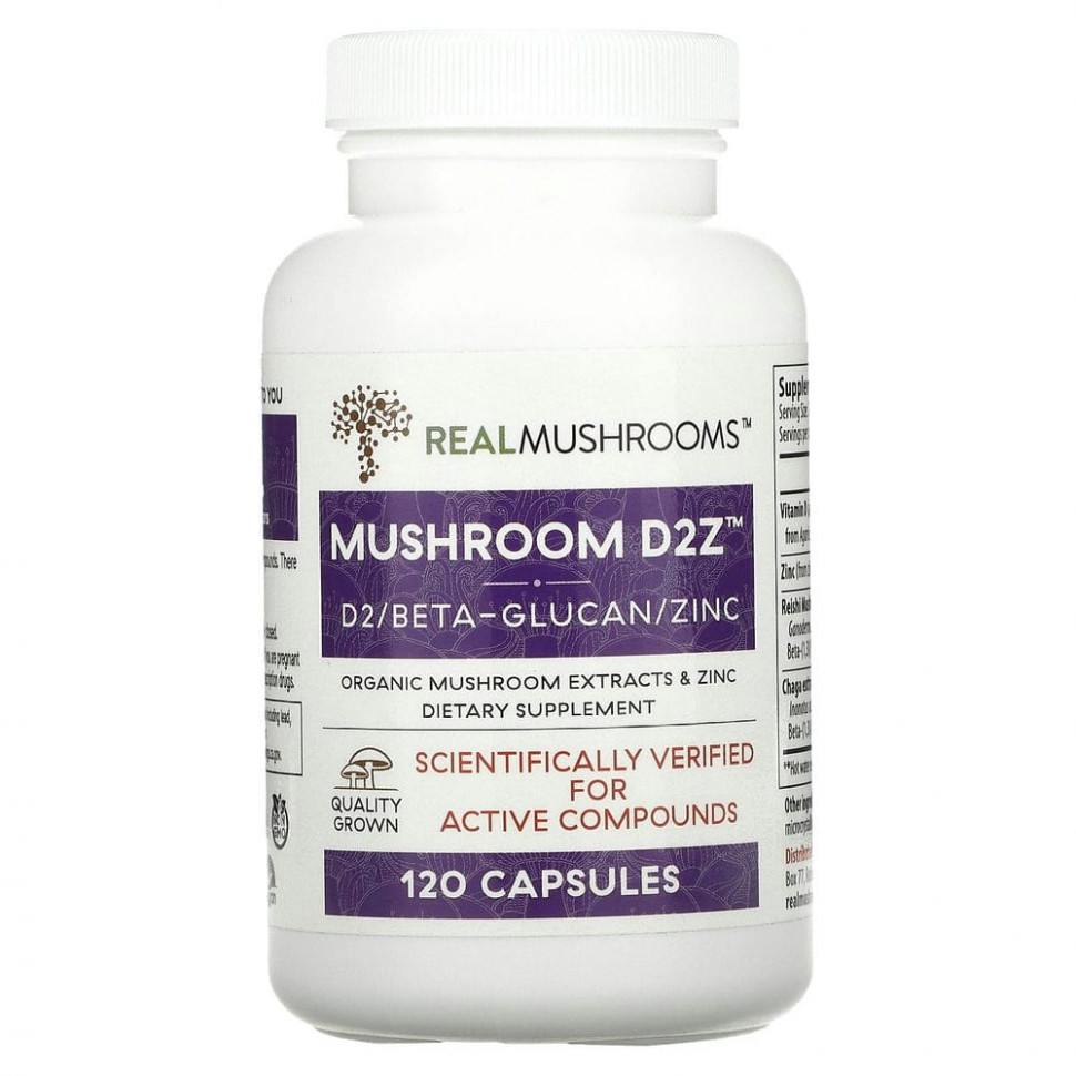   (Iherb) Real Mushrooms, Mushroom D2Z, D2 / - / , 120     -     , -, 