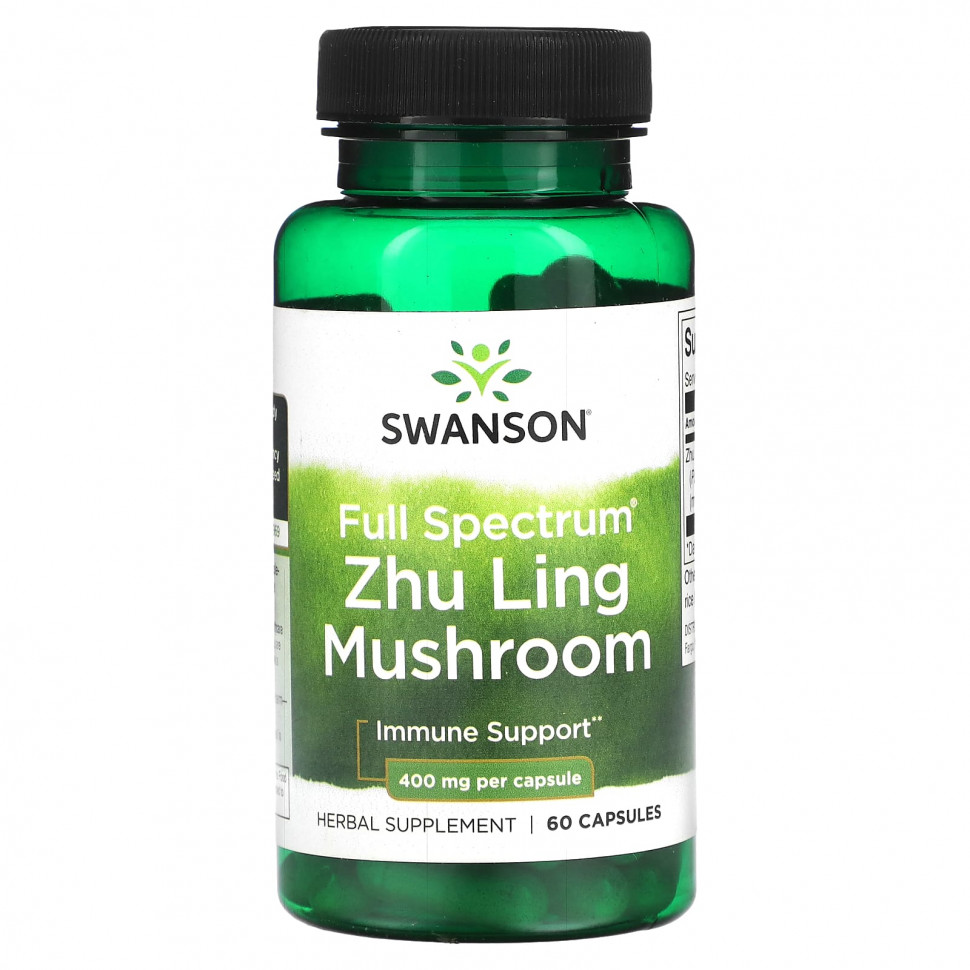   (Iherb) Swanson, Full Spectrum Zhu Ling Mushroom, 400 , 60     -     , -, 