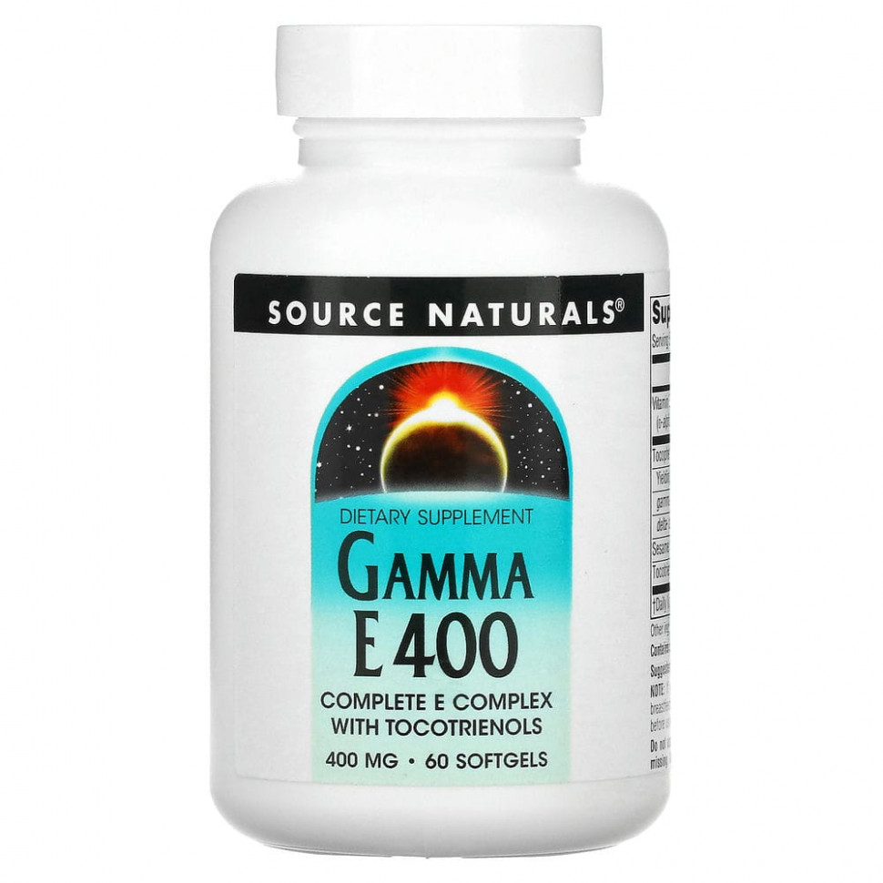   (Iherb) Source Naturals,  Gamma E 400  , 400 , 60      -     , -, 