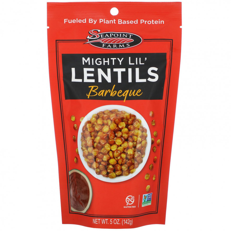   (Iherb) Seapoint Farms, Mighty Lil' Lentils, Barbecue, 5 oz (142 g)    -     , -, 