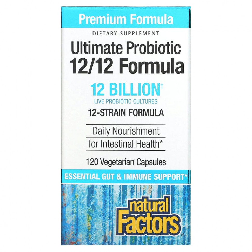   (Iherb) Natural Factors, Ultimate Probiotic, 12/12 Formula, 12  , 120      -     , -, 