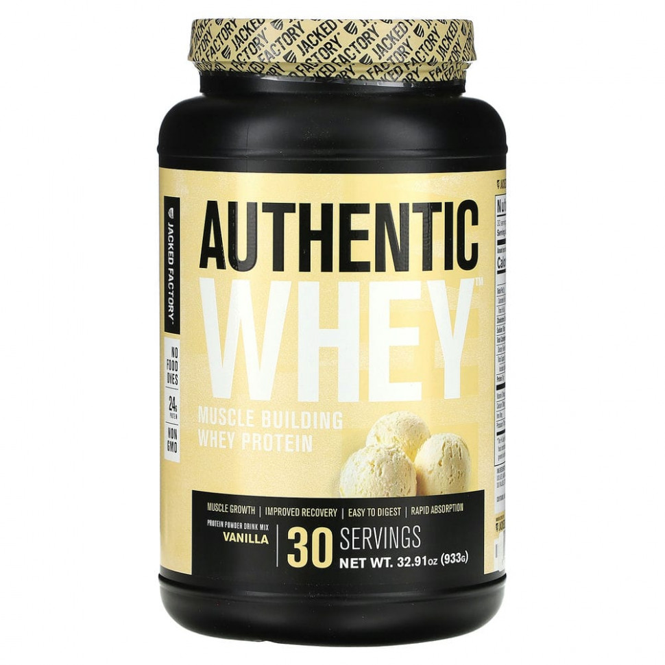   (Iherb) Jacked Factory, Authentic Whey,      , , 933  (32,91 )    -     , -, 