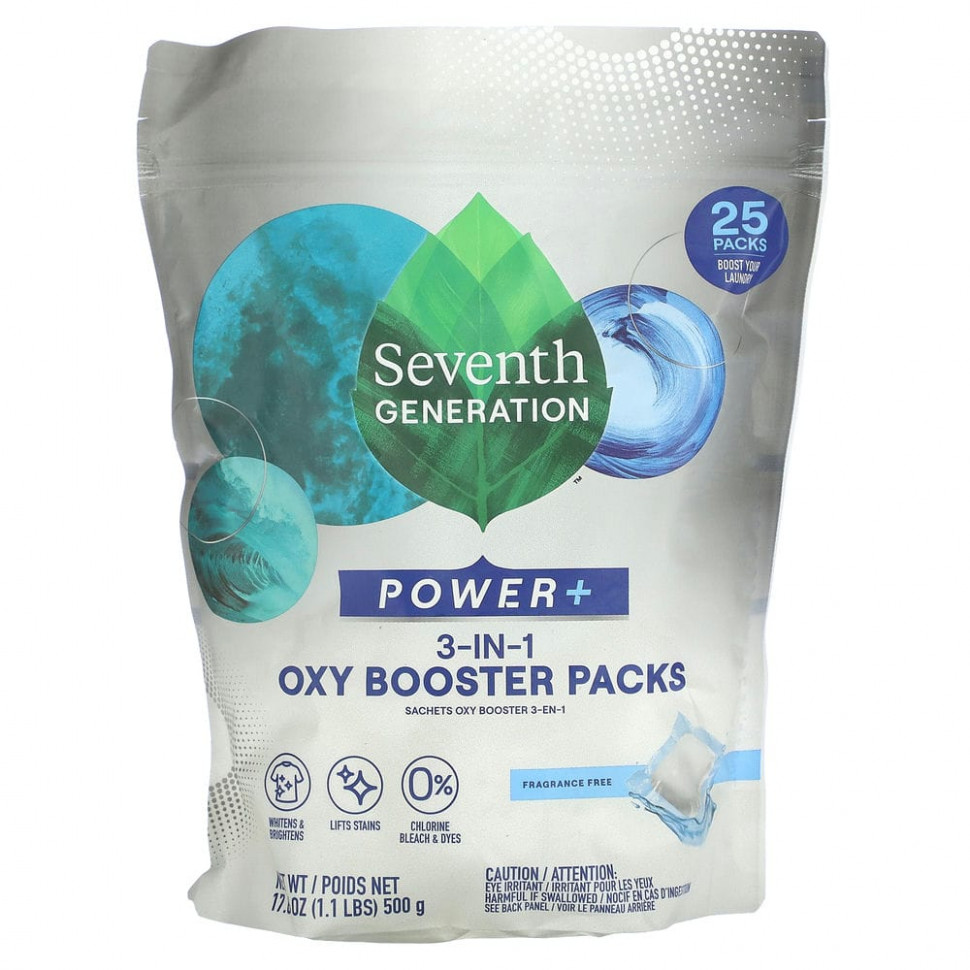   (Iherb) Seventh Generation, Power +, Oxy Booster Pack,  , 500  (1,1 )    -     , -, 