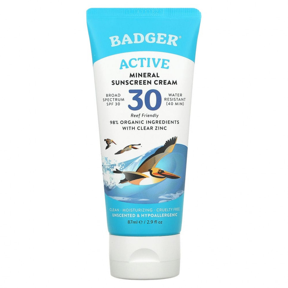   (Iherb) Badger Company, Active,    , SPF 30,  , 87  (2,9 . )    -     , -, 