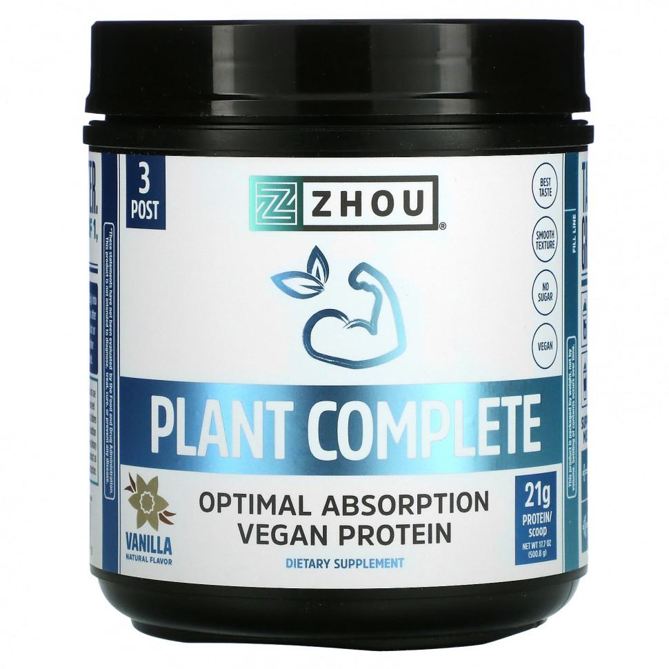   (Iherb) Zhou Nutrition, Plant Complete,     , , 500,8  (17,7 )    -     , -, 