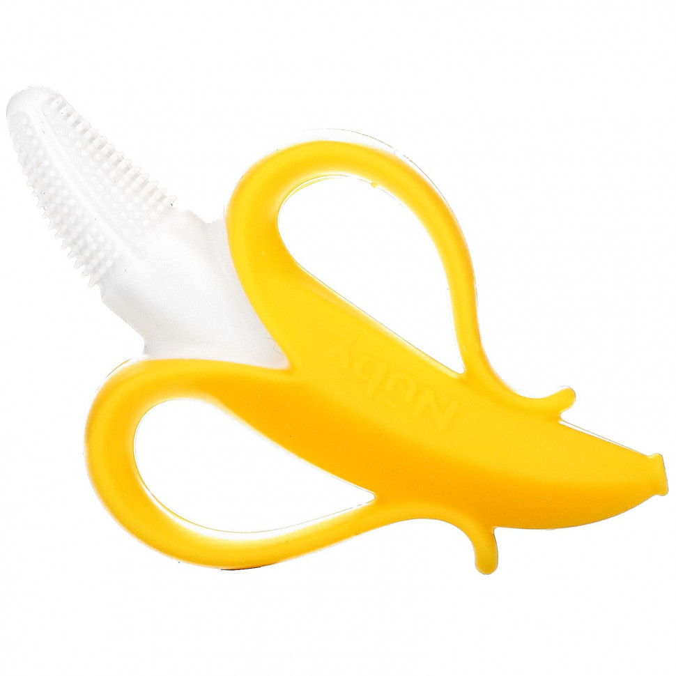   (Iherb) Nuby, Nananubs Banana Massaging Toothbrush, 3+M, 1 Brush    -     , -, 