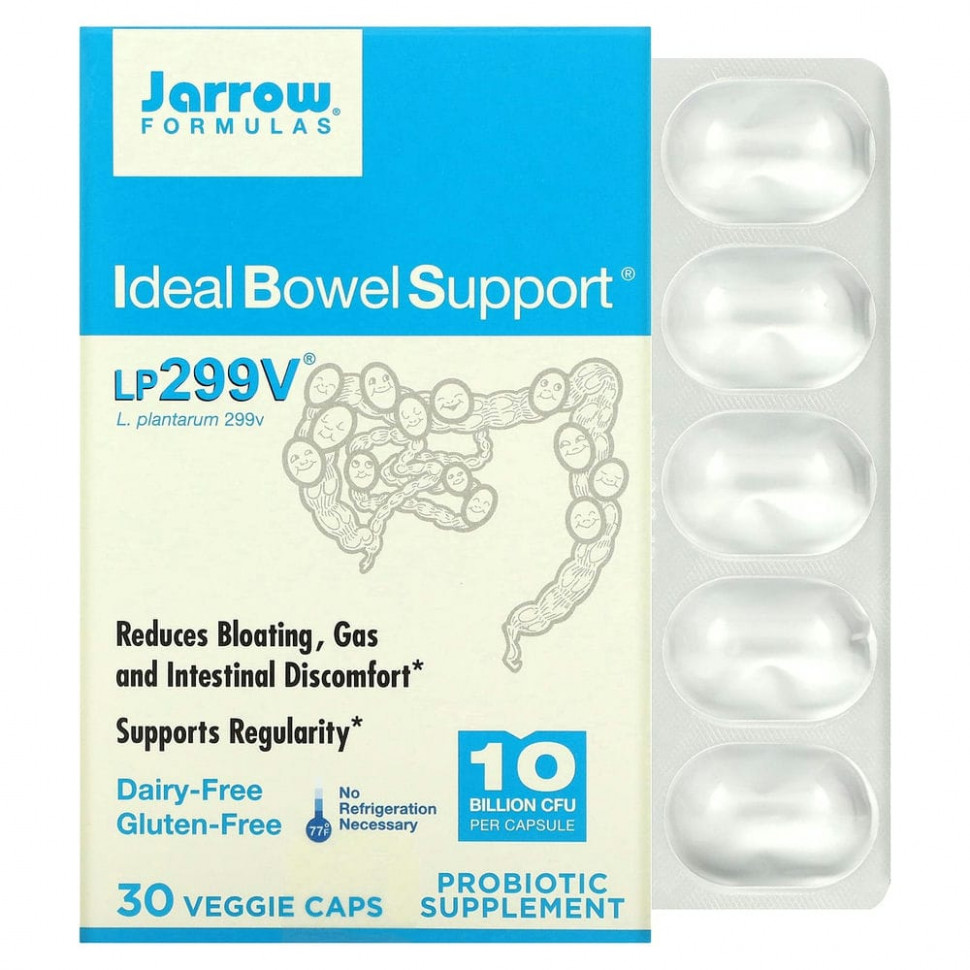   (Iherb) Jarrow Formulas, Ideal Bowel Support, 299v, 10  , 30      -     , -, 
