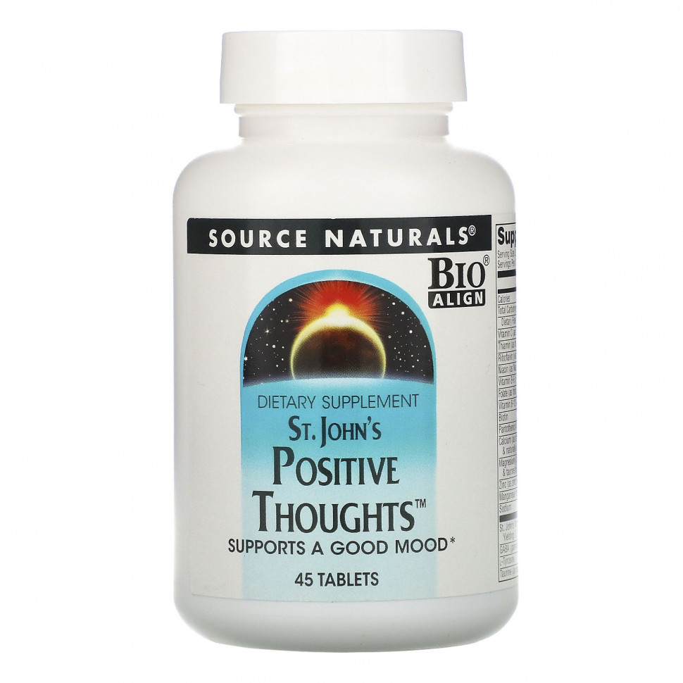   (Iherb) Source Naturals, St. John's Positive Thoughts, 45     -     , -, 