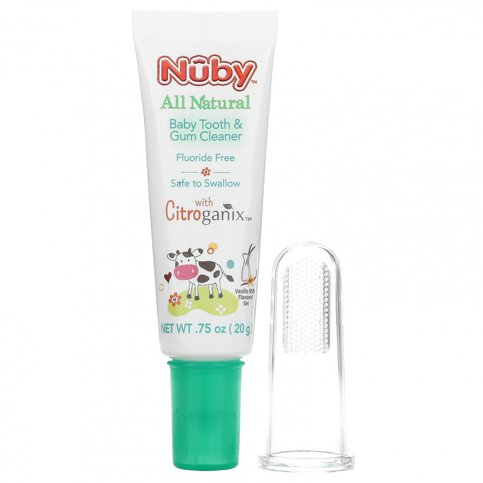   (Iherb) Dr. Talbot's, All Natural Baby Tooth & Gum Cleaner, 0m+, Vanilla Milk Flavored Gel, 0.75 oz (20 g)    -     , -, 
