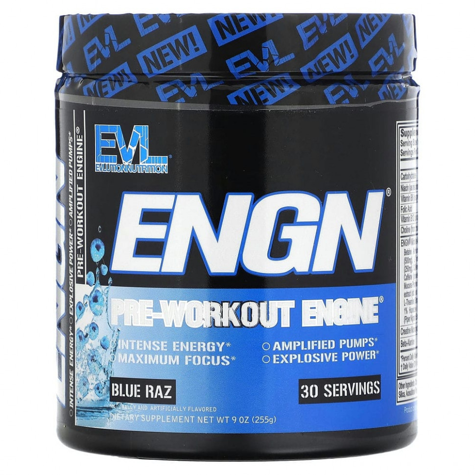   (Iherb) EVLution Nutrition, ENGN Pre-workout Engine,   , 9  (255 )    -     , -, 