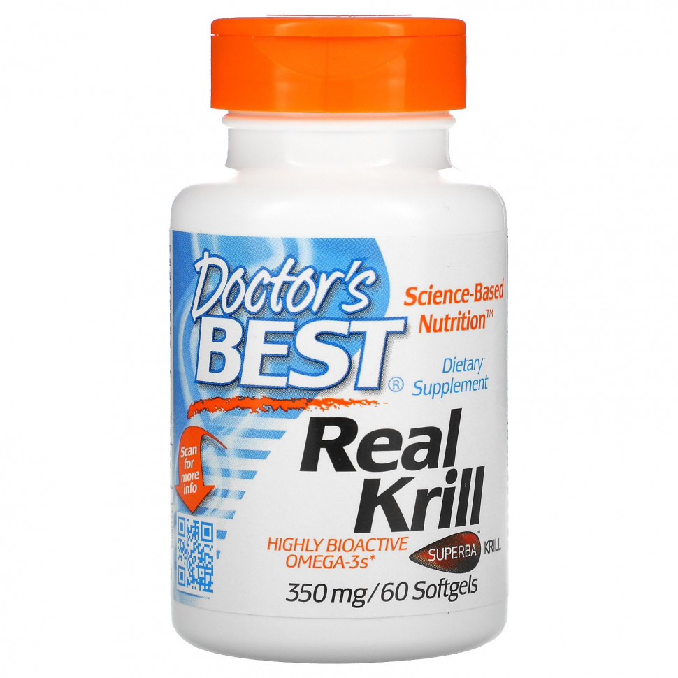   (Iherb) Doctor's Best, Real Krill, 350 , 60     -     , -, 