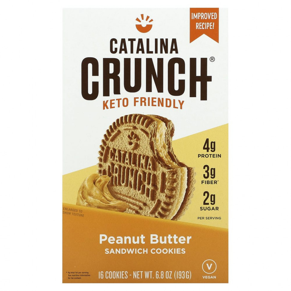   (Iherb) Catalina Crunch, Keto Sandwich Cookies,  , 16 , 6,8  (193 )    -     , -, 
