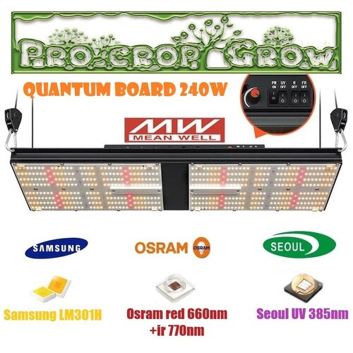  Premium Quantum board 240w Samsung LM301H NEW OSRAM V4 660nm+IR LG SEOUL UV 385nm (     ,   240  )   -     , -, 