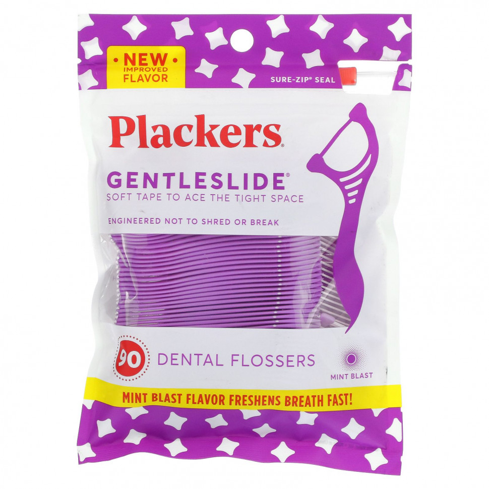   (Iherb) Plackers, Gentleslide,   , , 90 .    -     , -, 