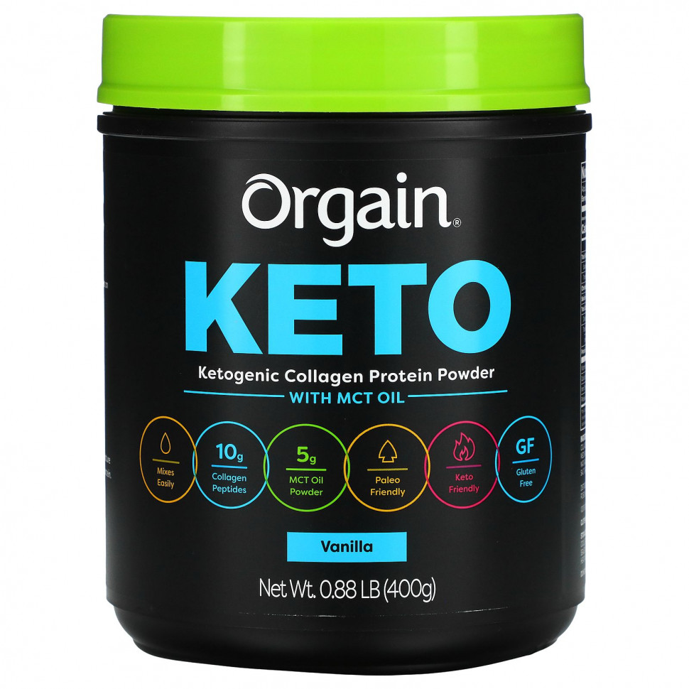 ���� ������ (Iherb) Orgain, Keto, ����������� ������� �� ����������� ��������� � ������ MCT, ������, 400 � (0,88 �����), ������ �� 5890 ���