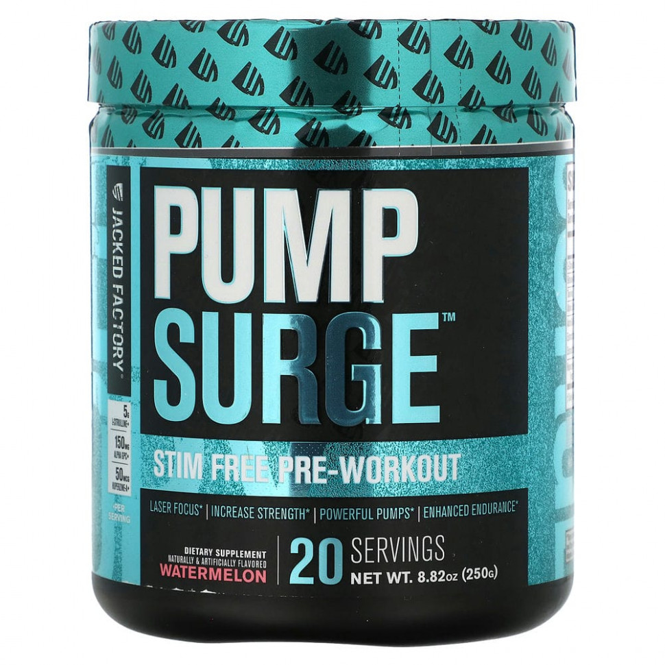 ���� ������ (Iherb) Jacked Factory, Pump Surge, ��� ������������ ����� �����������, �����, 250 � (8,82 �����), ������ �� 6030 ���